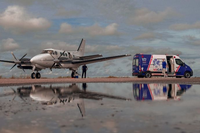 Aeronave para repatriamento de pacientes