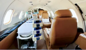 Parte interna de aeronave da Brasil Vida